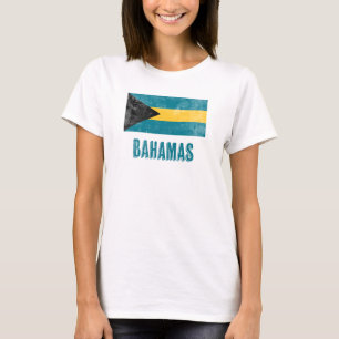 Vlag van Bahama's "Grunge" look. T-shirt