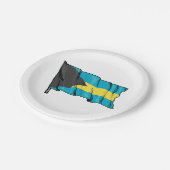 Vlag van Bahama's Papieren Bordje (Gekanteld)