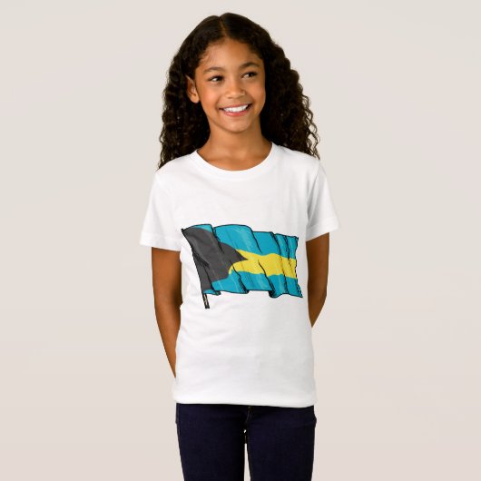 Vlag van Bahama's T-shirt (Voorkant volledig)