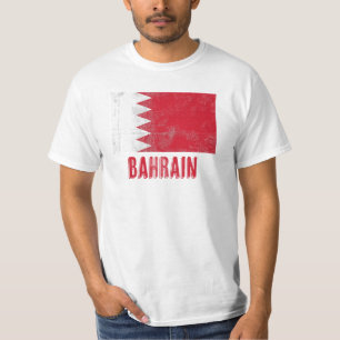 Vlag van Bahrein "Grunge" uitstraling. T-shirt