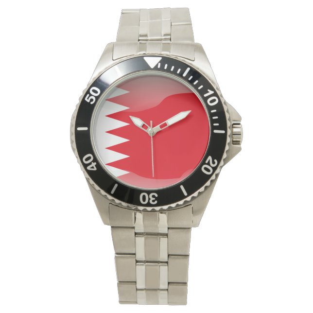 Vlag van Bahrein Horloge (Voorkant)