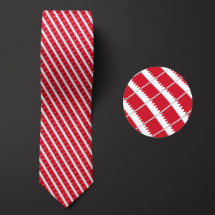 Vlag van Bahrein Patroon Necktie benadrukt het nat Stropdas