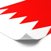 Vlag van Bahrein Poster (Hoek)
