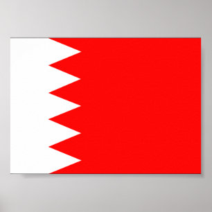 Vlag van Bahrein Poster