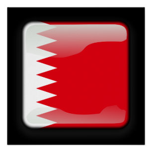 Vlag van Bahrein Poster