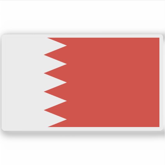 Vlag van Bahrein Sticker (Voorkant)