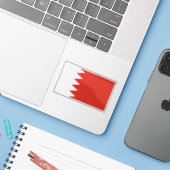 Vlag van Bahrein Sticker (Laptop met iPhone)