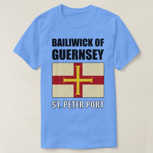 Vlag van Bailiwick of Guernsey T-shirt (Design voorkant)