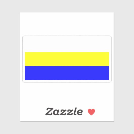 Vlag van Bakar, Kroatië Sticker (Vel)