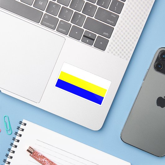 Vlag van Bakar, Kroatië Sticker (Laptop met iPhone)