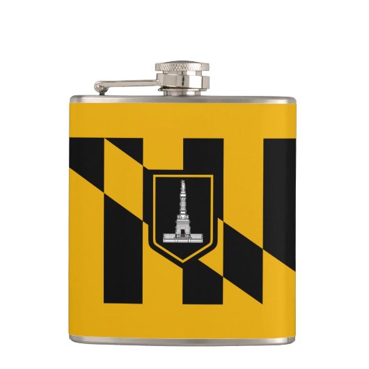 Vlag van Baltimore Flask Heupfles (Voorkant)