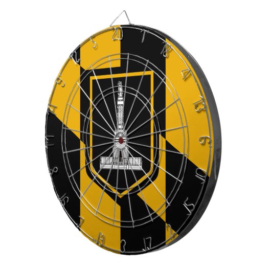 Vlag van Baltimore, Maryland Dart Board Dartbord (Voorkant Rechts)