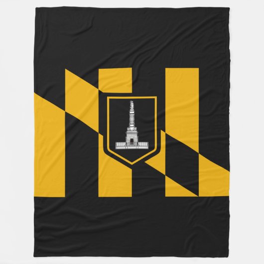 Vlag van Baltimore, Maryland Fleece Blanket (Voorkant)