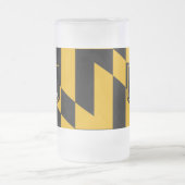 Vlag van Baltimore, Maryland Frosted Glass Beer Mo Matglas Bierpul (Center)