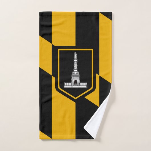 Vlag van Baltimore, Maryland Hand Towel Handdoek (Handdoek)