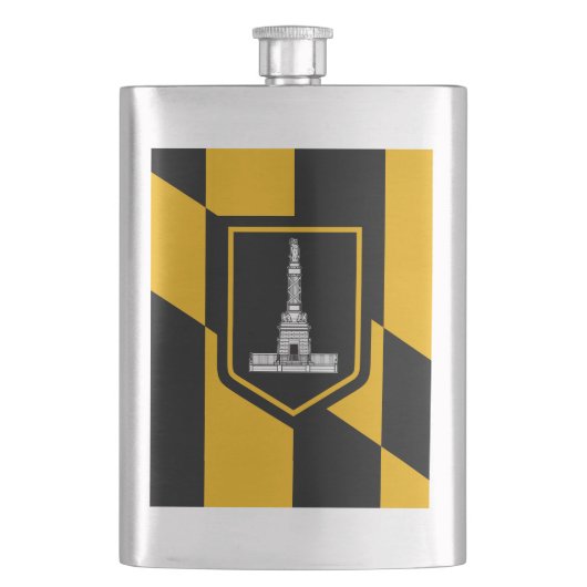 Vlag van Baltimore, Maryland Hip Flask Flacon (Voorkant)