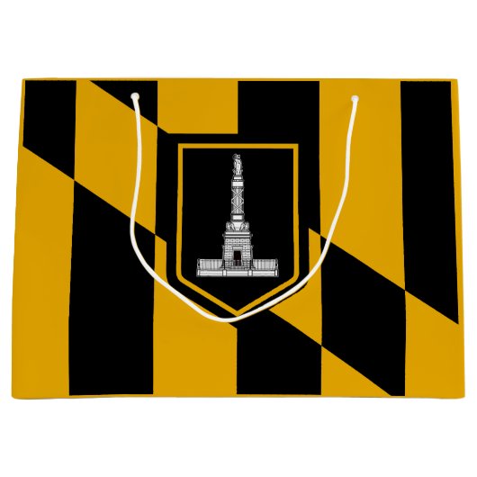 Vlag van Baltimore, Maryland Large Gift Bag Groot Cadeauzakje (Voorkant)