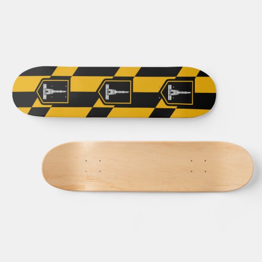 Vlag van Baltimore, Maryland Persoonlijk Skateboard (Horizontaal)