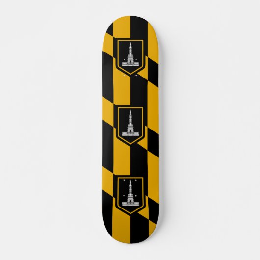Vlag van Baltimore, Maryland Persoonlijk Skateboard (Voorkant)