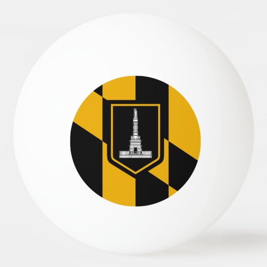 Vlag van Baltimore, Maryland Ping Pong Ball (Achterkant)
