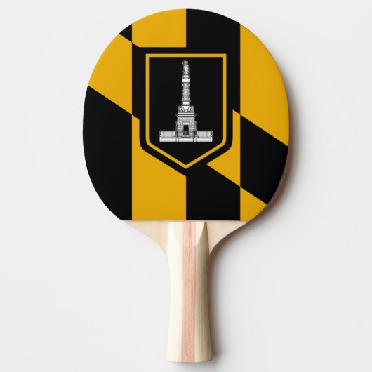 Vlag van Baltimore, Maryland Ping Pong Paddle Tafeltennisbatje (Voorkant)