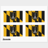 vlag van Baltimore (Maryland) Rechthoekige Sticker (Vel)