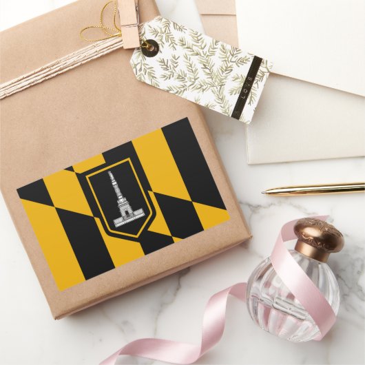 vlag van Baltimore (Maryland) Rechthoekige Sticker (Geschenken)