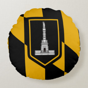 vlag van Baltimore (Maryland) Rond Kussen