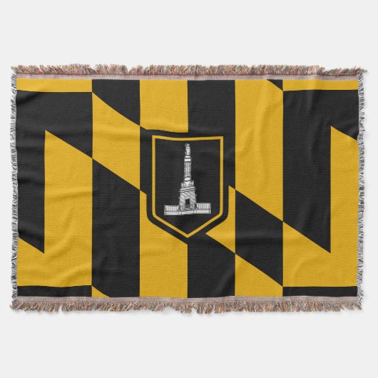Vlag van Baltimore, maryland Throw Blanket Deken (Voorkant)