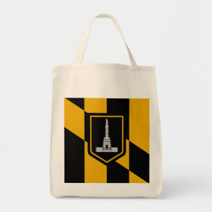 Vlag van Baltimore, Maryland Tote Bag