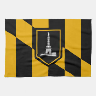Vlag van Baltimore, Maryland Towel Theedoek