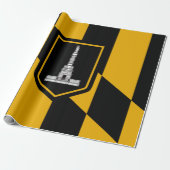 Vlag van Baltimore (Maryland, VS) Cadeaupapier (Uitgerold)