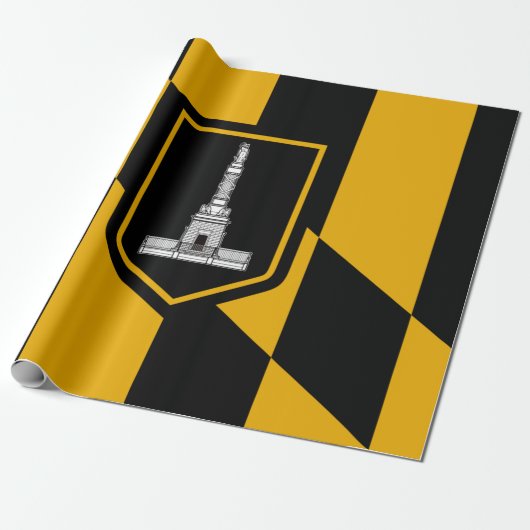 Vlag van Baltimore (Maryland, VS) Cadeaupapier (Uitgerold)