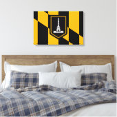 Vlag van Baltimore (Maryland, VS) Canvas Afdruk (Insitu (Slaapkamer))