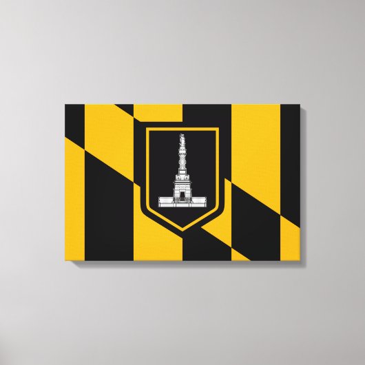 Vlag van Baltimore (Maryland, VS) Canvas Afdruk (Voorkant)