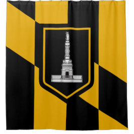 Vlag van Baltimore (Maryland, VS) Douchegordijn