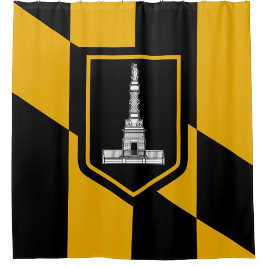 Vlag van Baltimore (Maryland, VS) Douchegordijn (Voorkant)