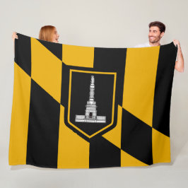 Vlag van Baltimore (Maryland, VS) Fleece Deken
