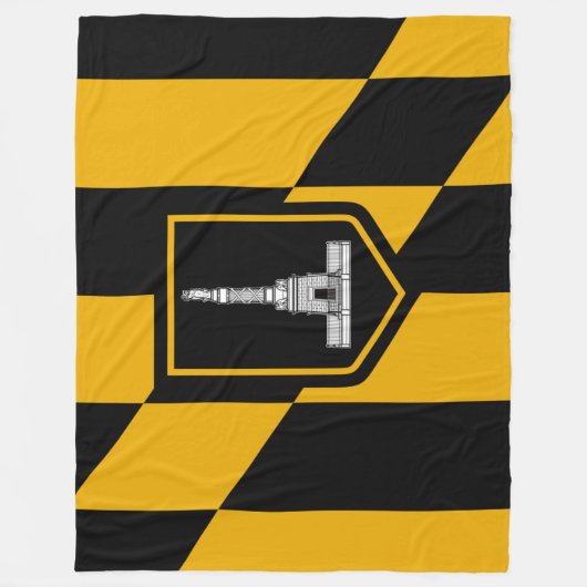 Vlag van Baltimore (Maryland, VS) Fleece Deken (Voorkant)