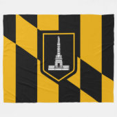 Vlag van Baltimore (Maryland, VS) Fleece Deken (Voorkant (Horizontaal))