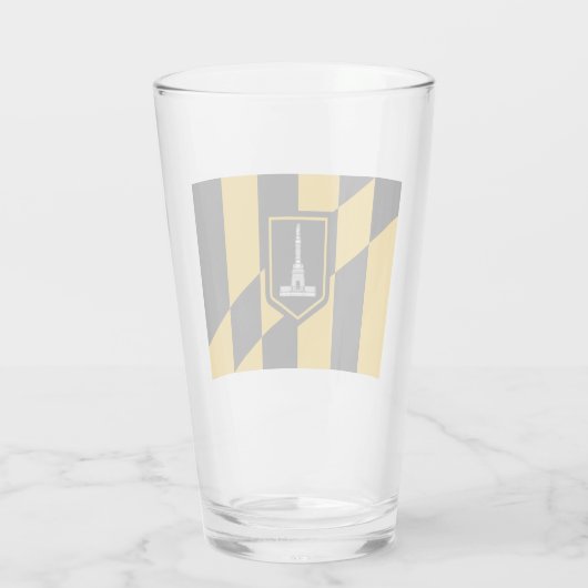 Vlag van Baltimore (Maryland, VS) Glas (Achterkant)
