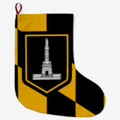 Vlag van Baltimore (Maryland, VS) Grote Kerstsok (Voorkant)