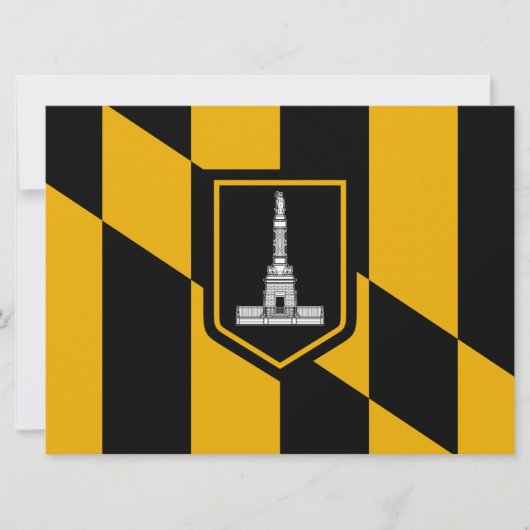 Vlag van Baltimore (Maryland, VS) Kaart (Voorkant)