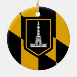 Vlag van Baltimore (Maryland, VS) Keramisch Ornament