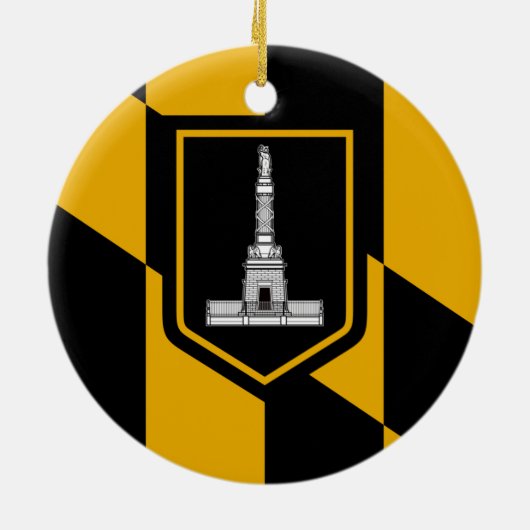 Vlag van Baltimore (Maryland, VS) Keramisch Ornament (Achterkant)