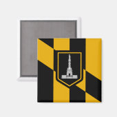 Vlag van Baltimore (Maryland, VS) Magneet (Voorkant / Achterkant)