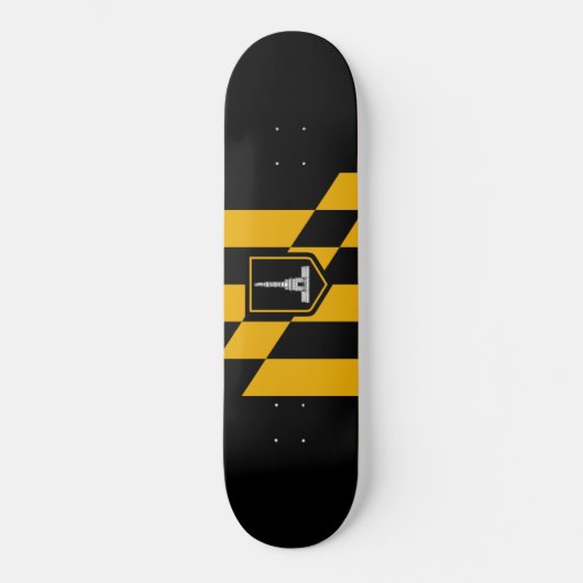 Vlag van Baltimore (Maryland, VS) Persoonlijk Skateboard (Voorkant)