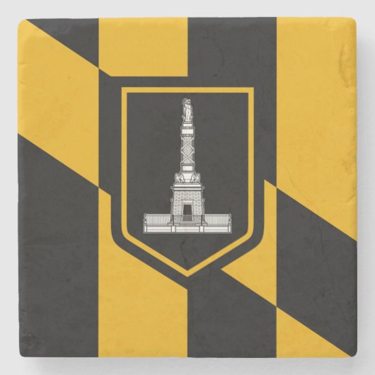 Vlag van Baltimore (Maryland, VS) Stenen Onderzetter (Voorkant)