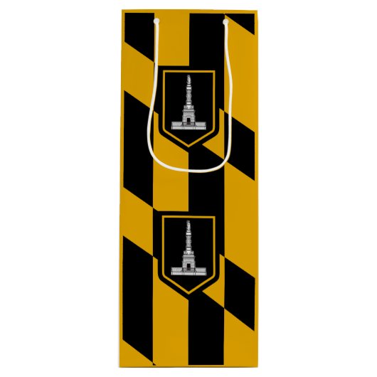 Vlag van Baltimore, Maryland Wine Gift Bag Wijn Cadeautas (Voorkant)