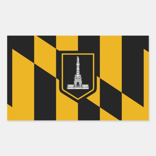 Vlag van Baltimore Rechthoekige Sticker (Voorkant)